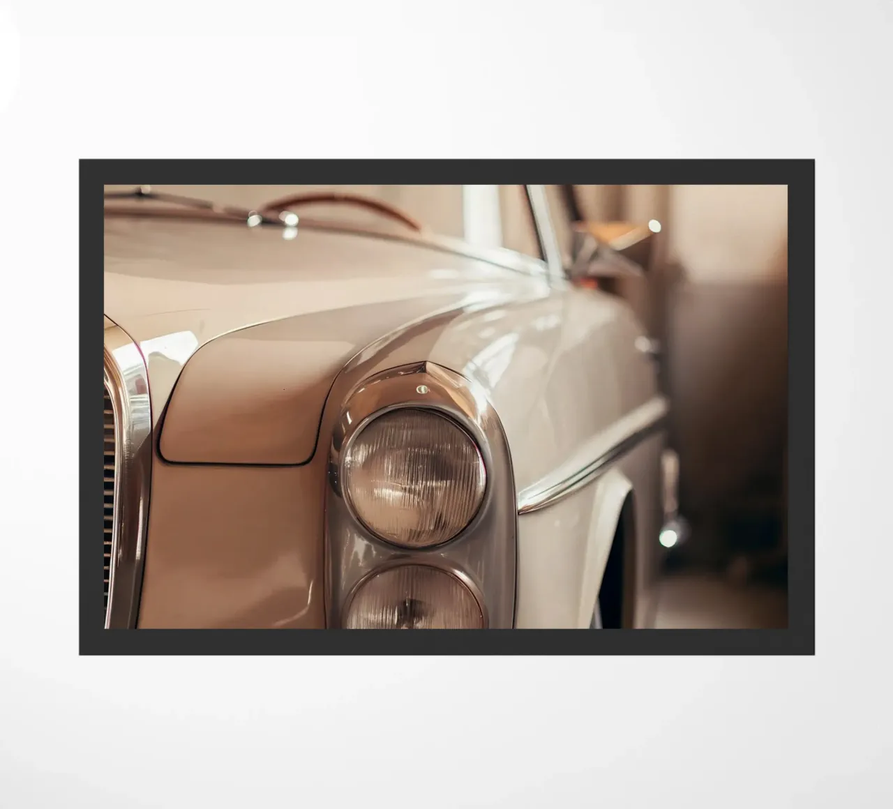 Creme Oldtimer Fußmatte von CAR EDITION