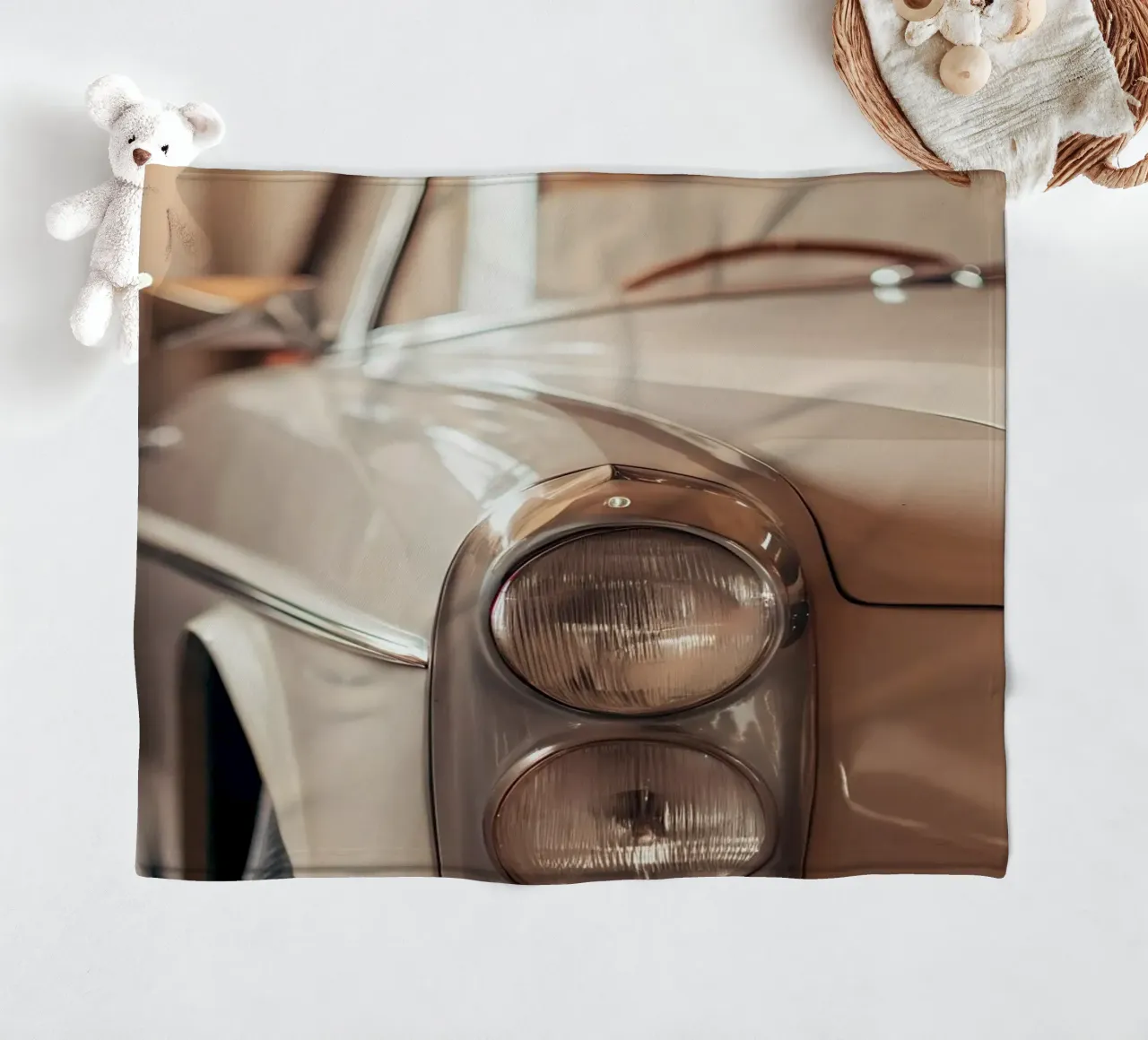 Voiture classique crème plaid polaire de CAR EDITION