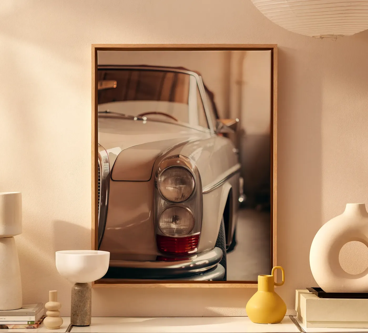 Creme Oldtimer Leinwand von CAR EDITION