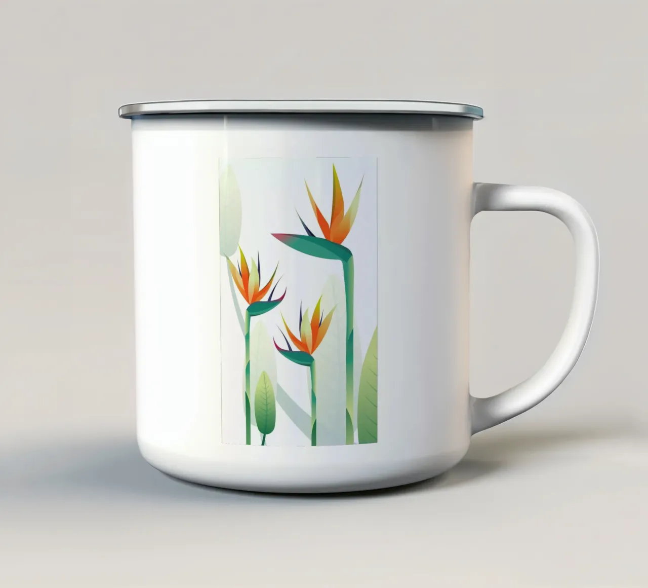Strelitzia tazza in smalto da Sabrina Ziegenhorn