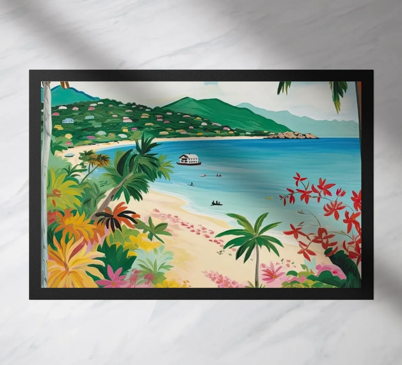 Half Moon Bay, Antigua, Matisse And Rousseau Style zerbino da Trending Art Company