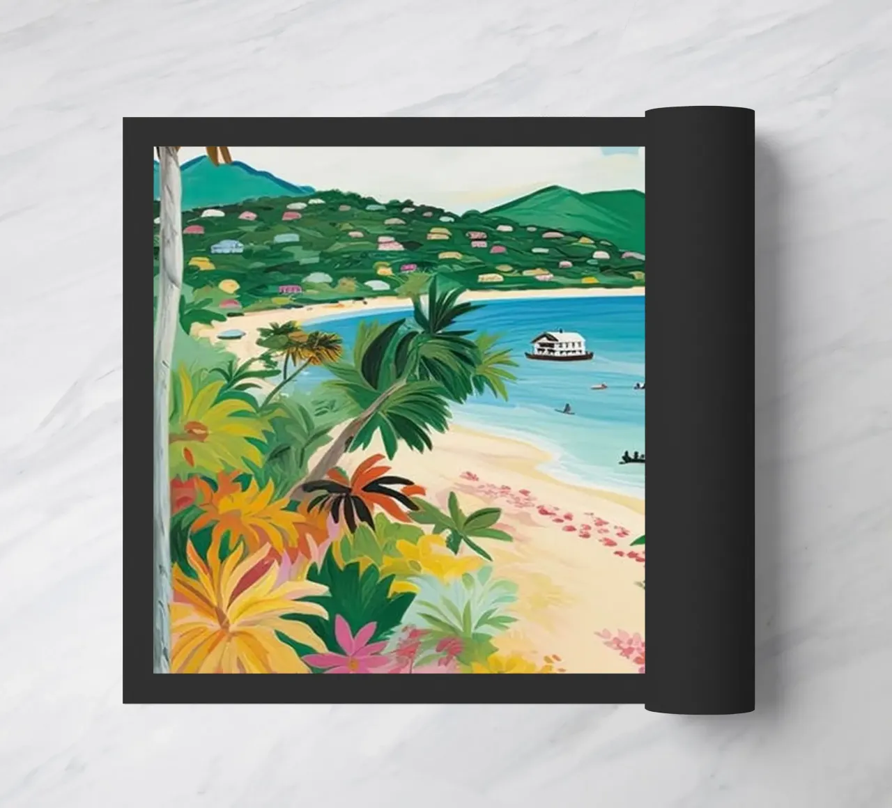 Half Moon Bay, Antigua, Matisse And Rousseau Style zerbino da Trending Art Company