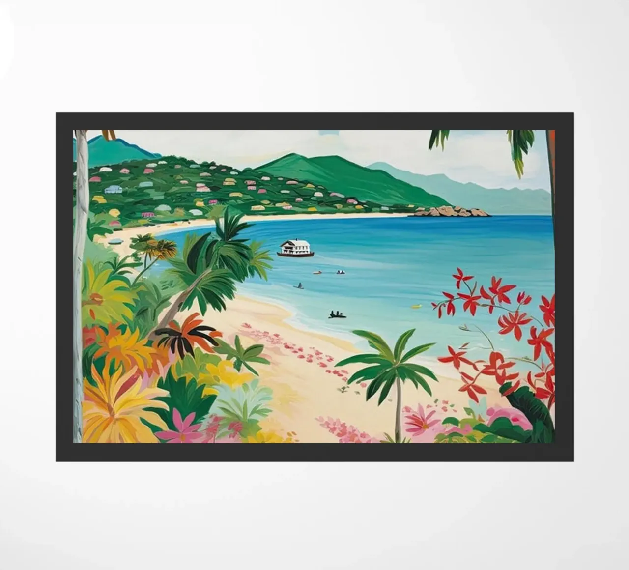 Half Moon Bay, Antigua, Matisse And Rousseau Style zerbino da Trending Art Company