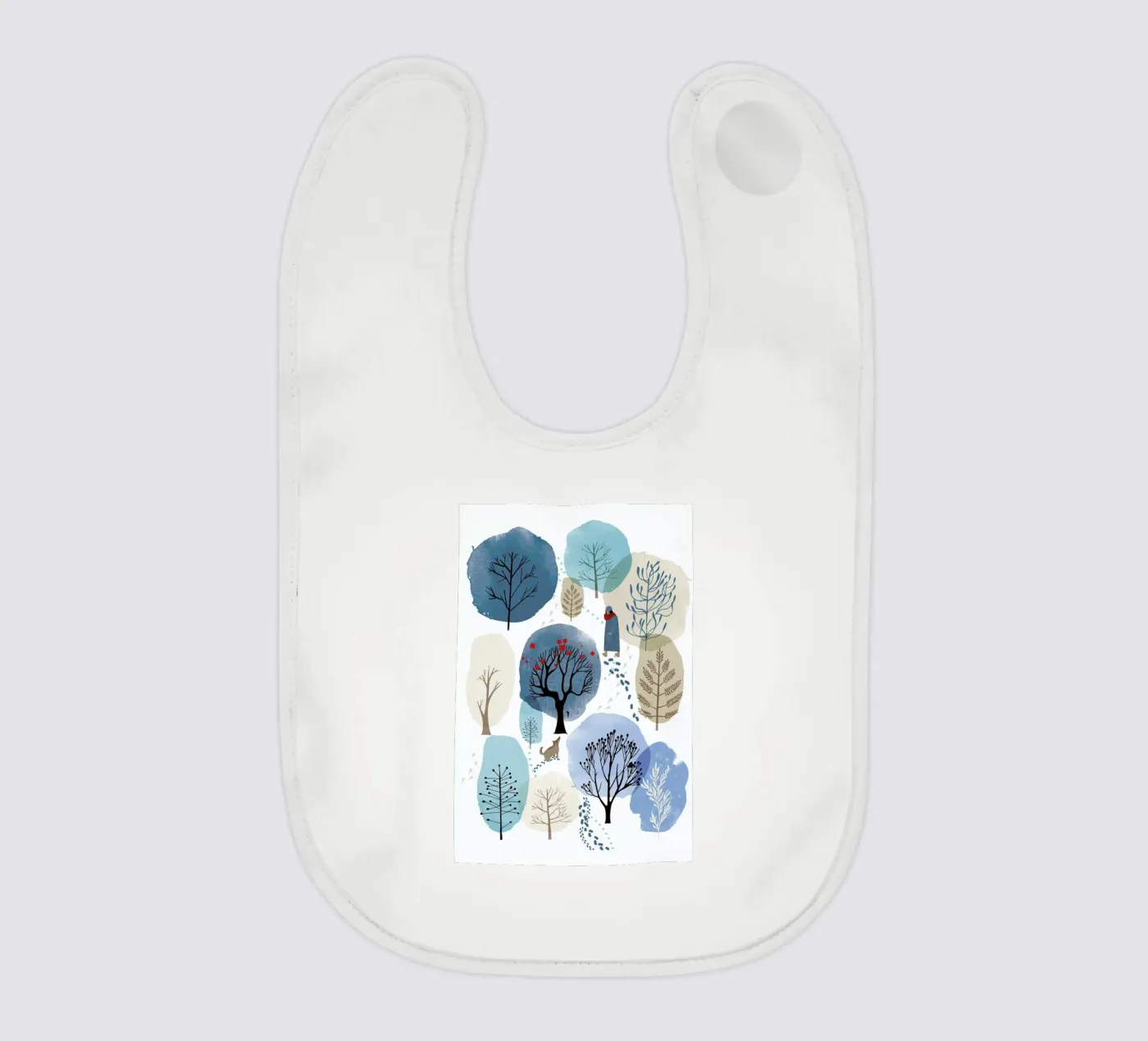 Winter Forest baby bib by Little Flourishes