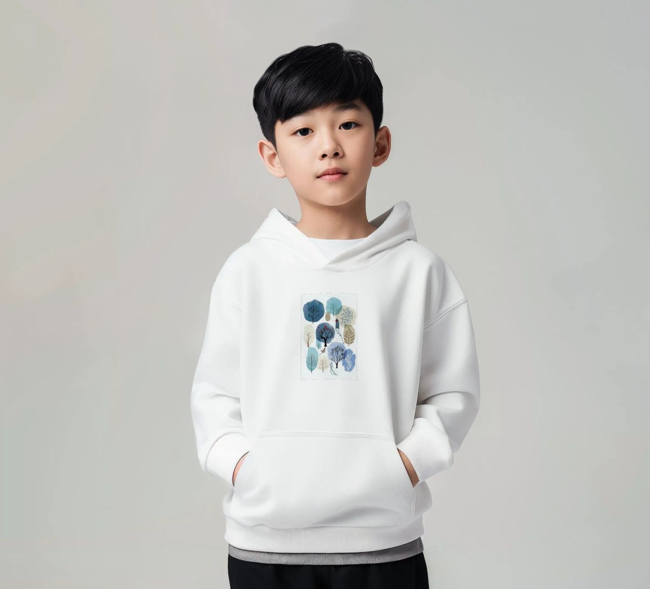 Winter Forest kinder hoodie van Little Flourishes