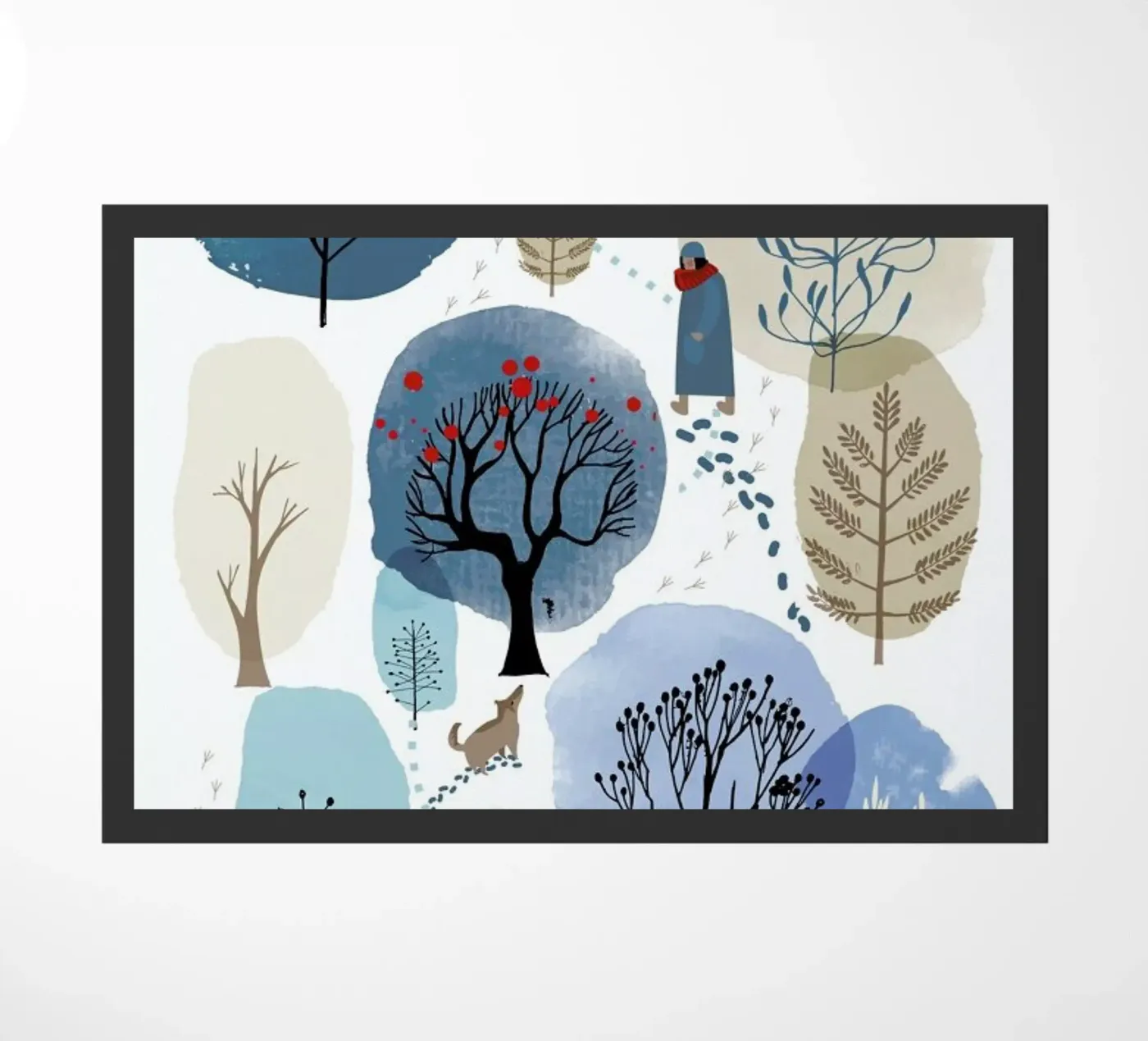 Winter Forest deurmat van Little Flourishes