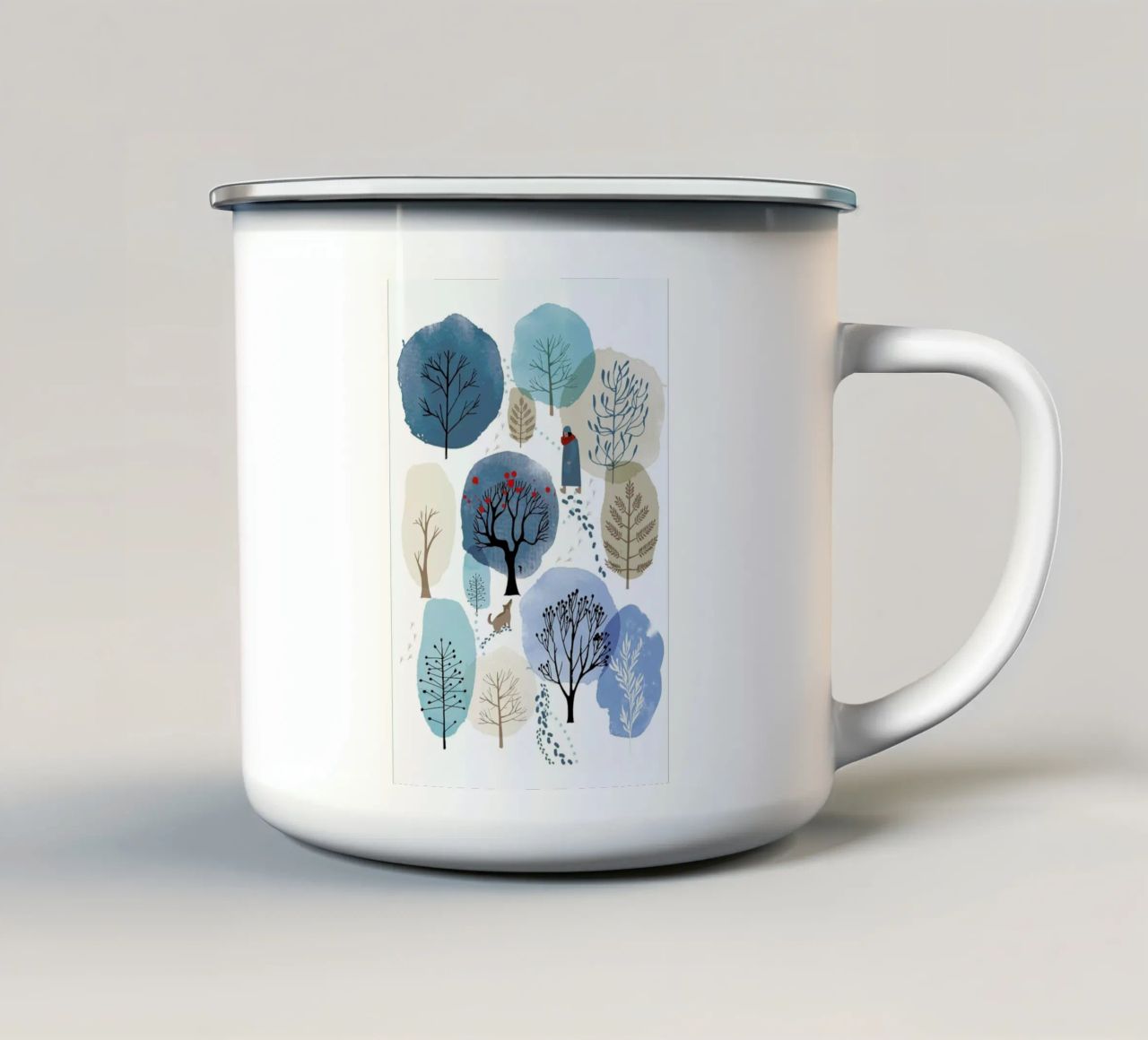 Winter Forest tazza in smalto da Little Flourishes