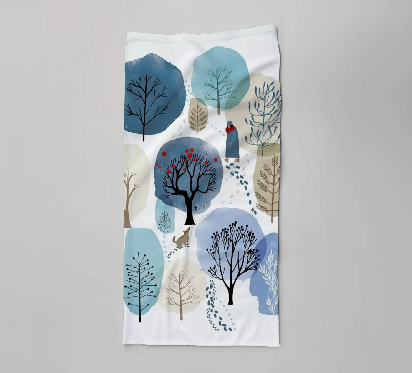 Winter Forest badhanddoek van Little Flourishes