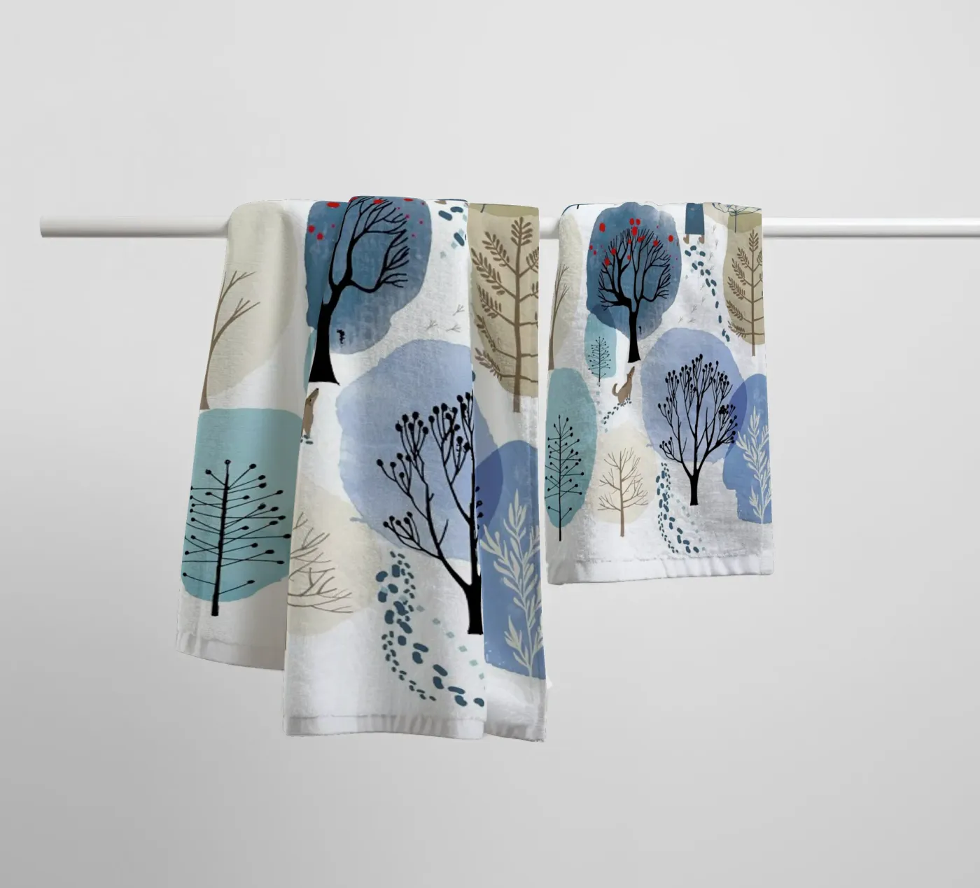 Winter Forest badhanddoek van Little Flourishes