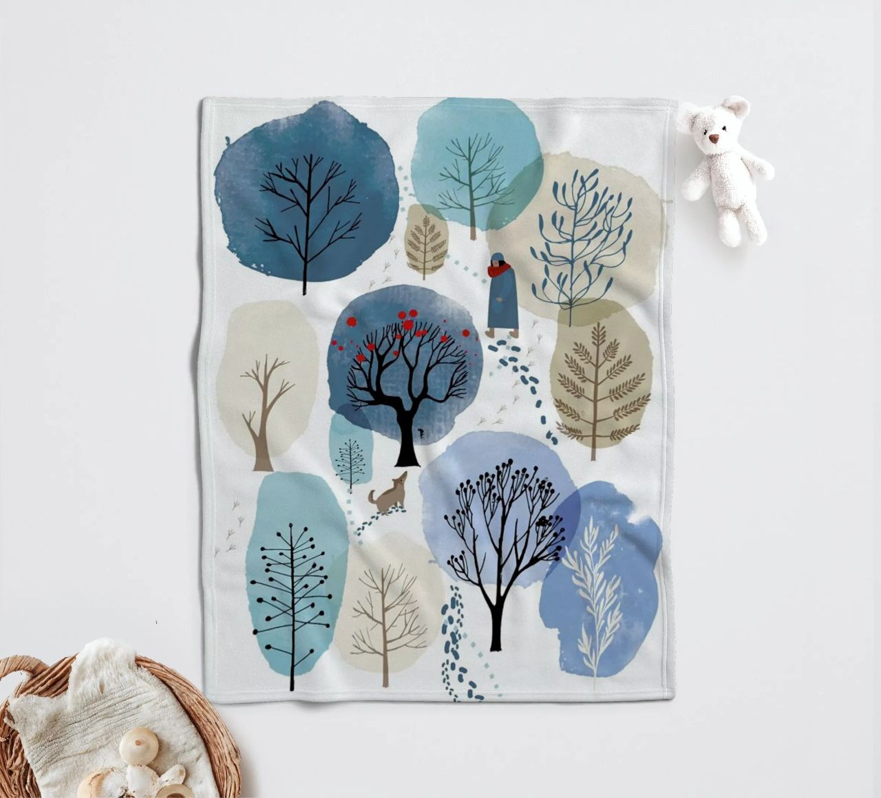 Winter Forest coperta in pile da Little Flourishes