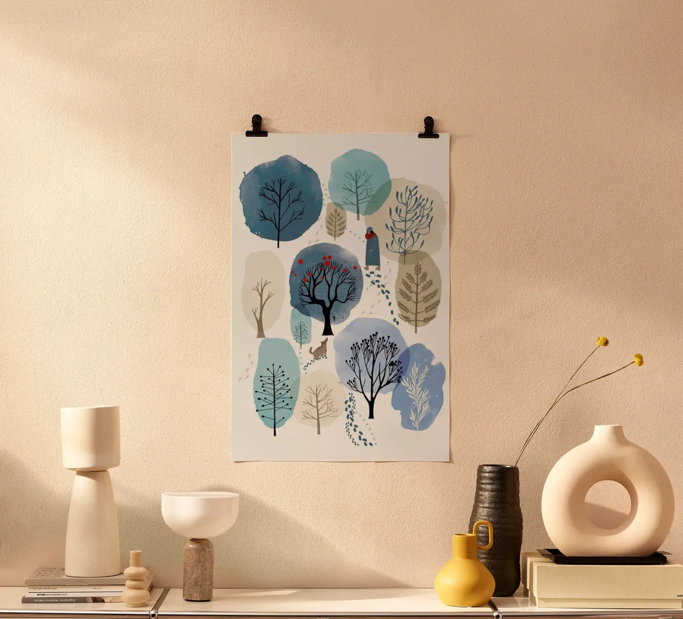 Winter Forest poster by Little Flourishes