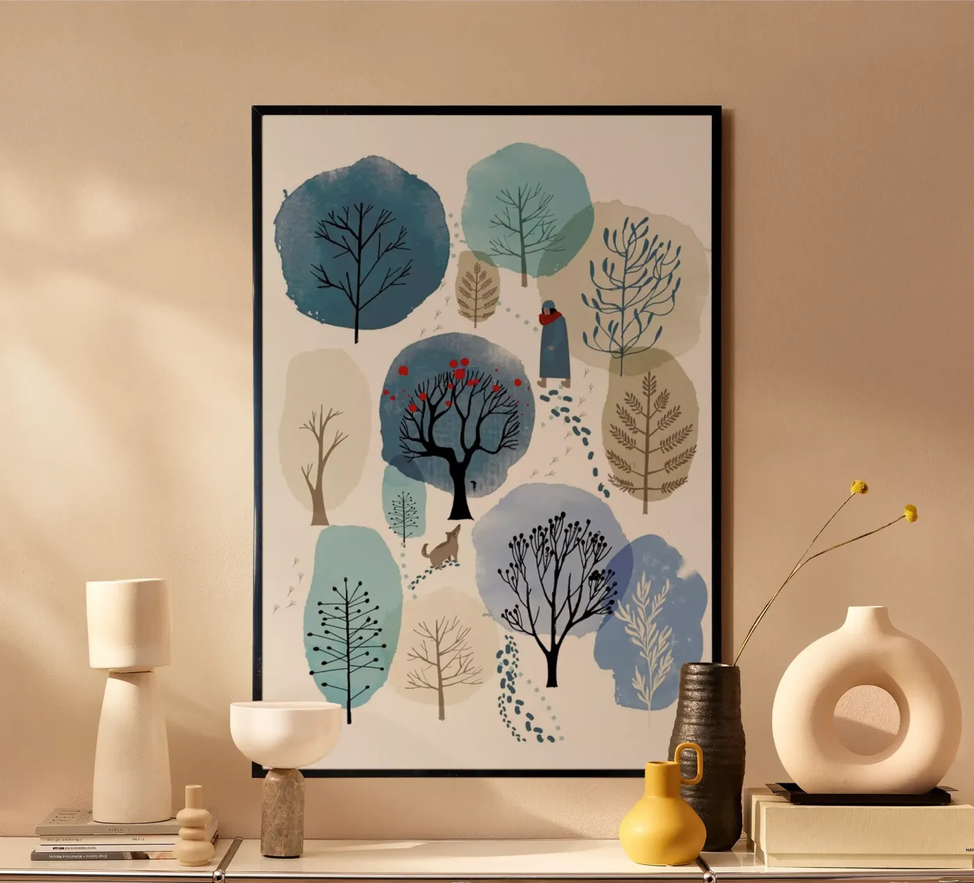 Winter Forest poster by Little Flourishes