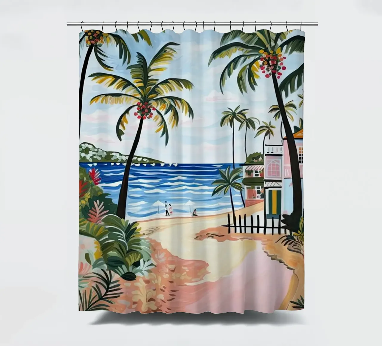 Palm Beach, Australia, Matisse And Rousseau Style tenda da doccia da Trending Art Company