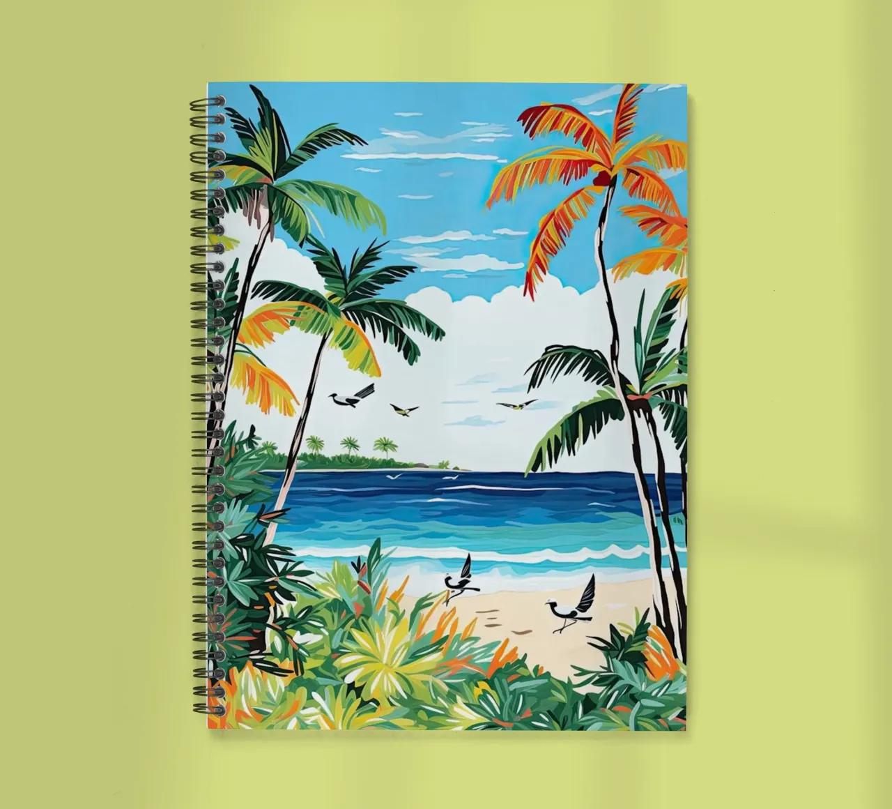 Eagle Beach, Aruba, Matisse And Rousseau Style diario ad anelli da Trending Art Company
