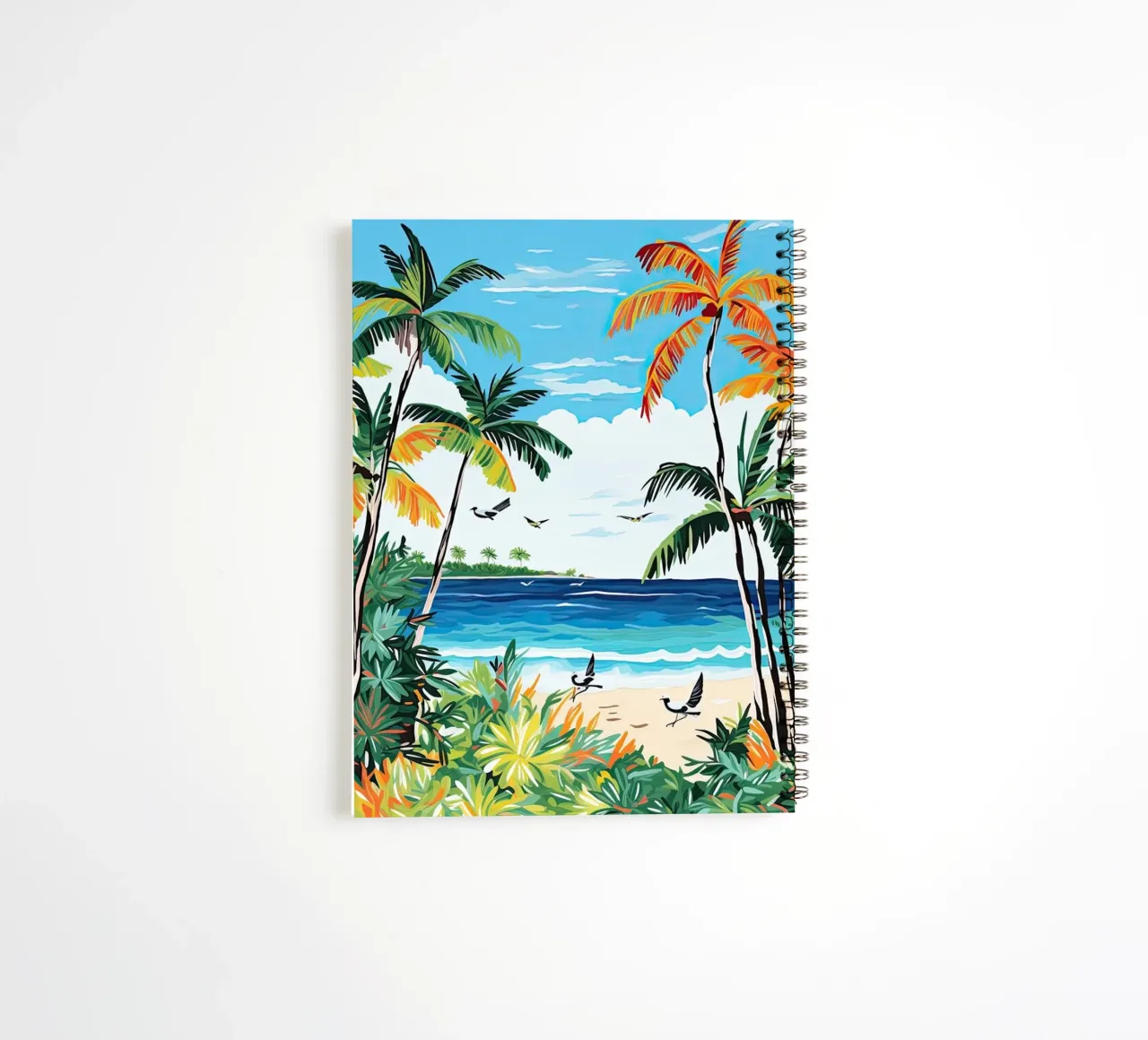 Eagle Beach, Aruba, Matisse And Rousseau Style diario ad anelli da Trending Art Company