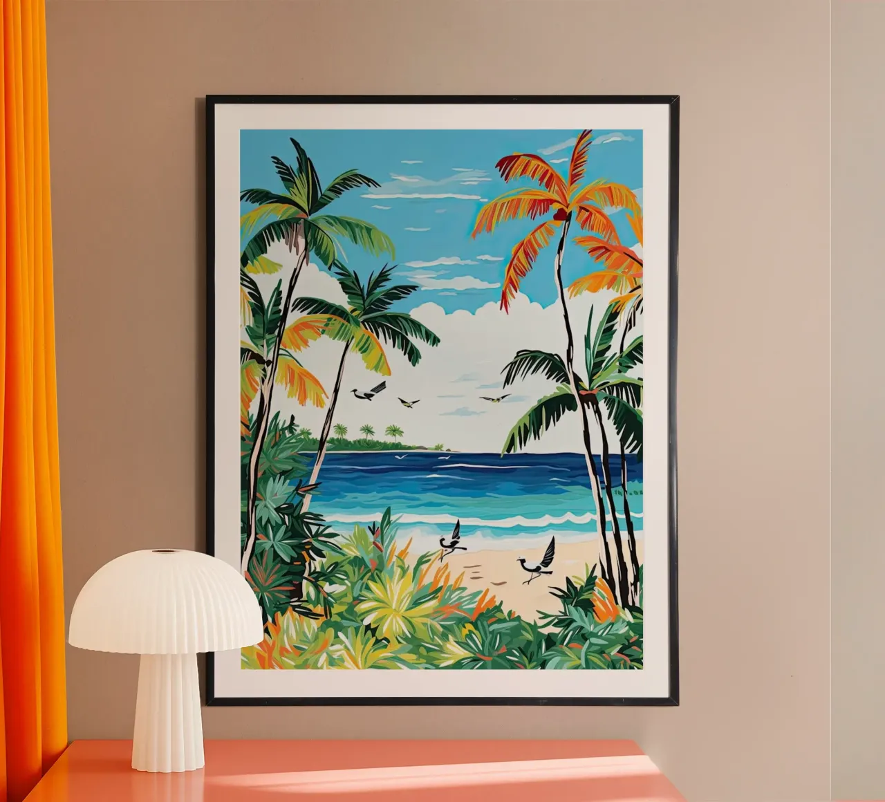 Eagle Beach, Aruba, Matisse And Rousseau Style carta hahnemühle da Trending Art Company