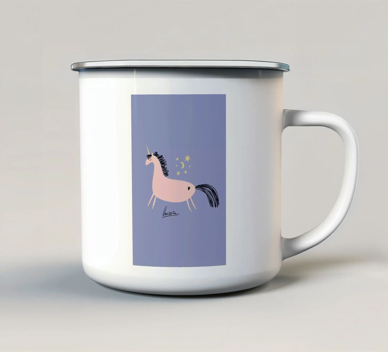 Unicorn Magic tazza in smalto da Little Flourishes