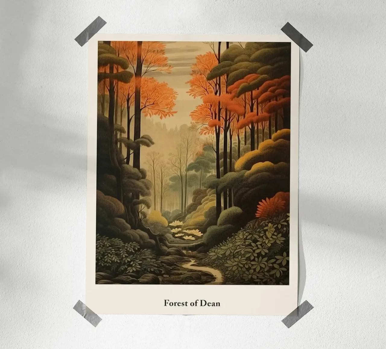 Forest of Dean poster con telaio in alluminio da Trending Art Company