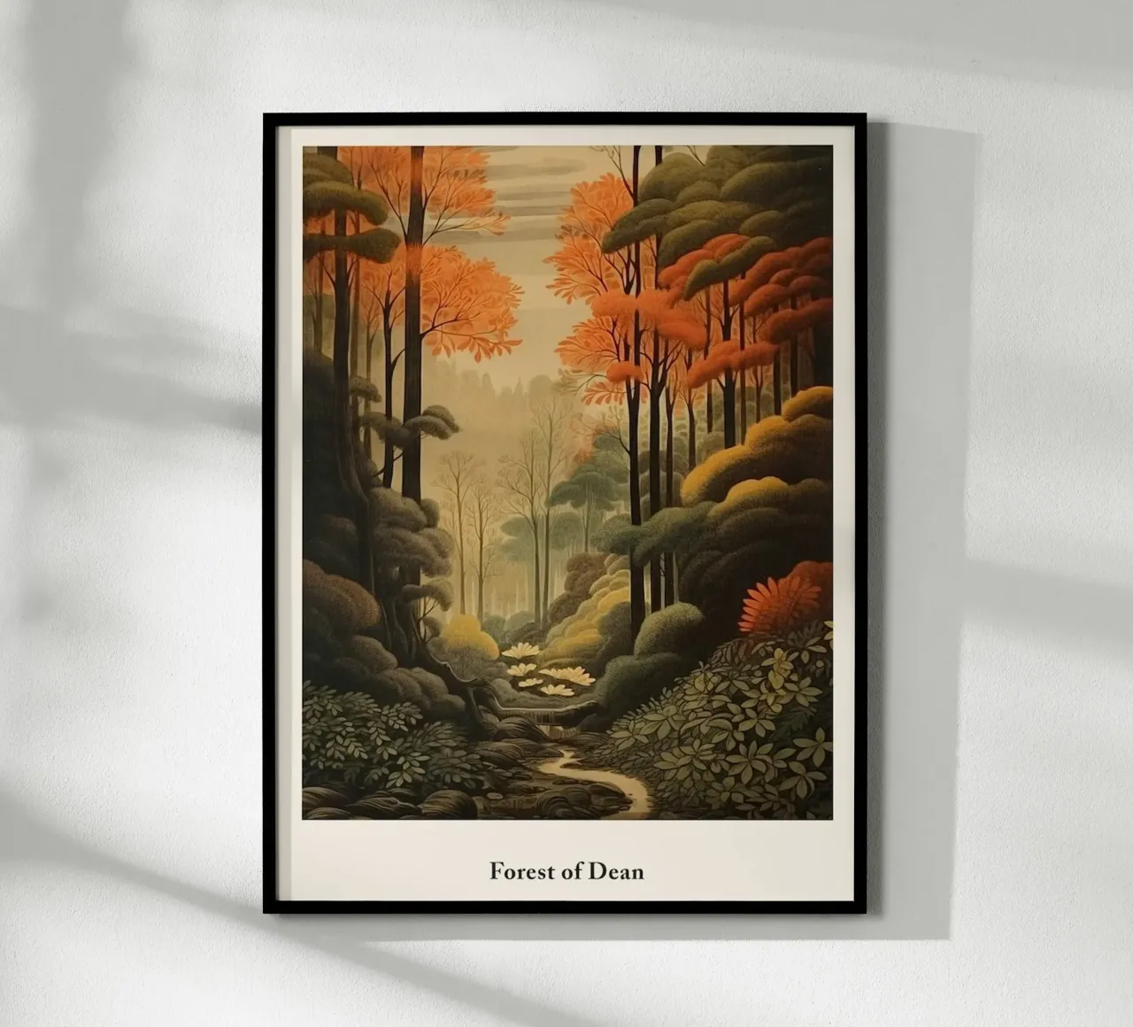 Forest of Dean poster con telaio in alluminio da Trending Art Company