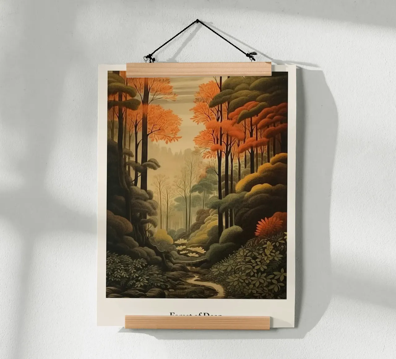 Forest of Dean poster con telaio in alluminio da Trending Art Company