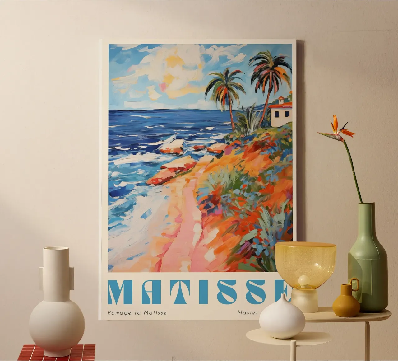 Matisse Mediterranean canvas met Baklijst van Trending Art Company