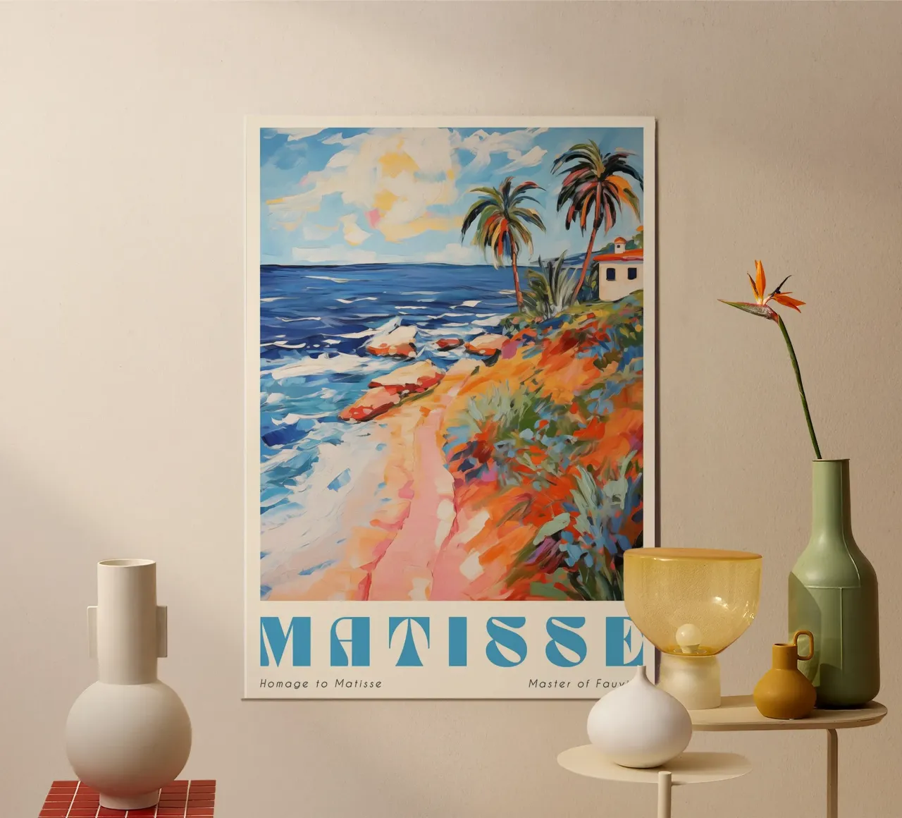 Matisse Mediterranean poster con telaio in legno da Trending Art Company