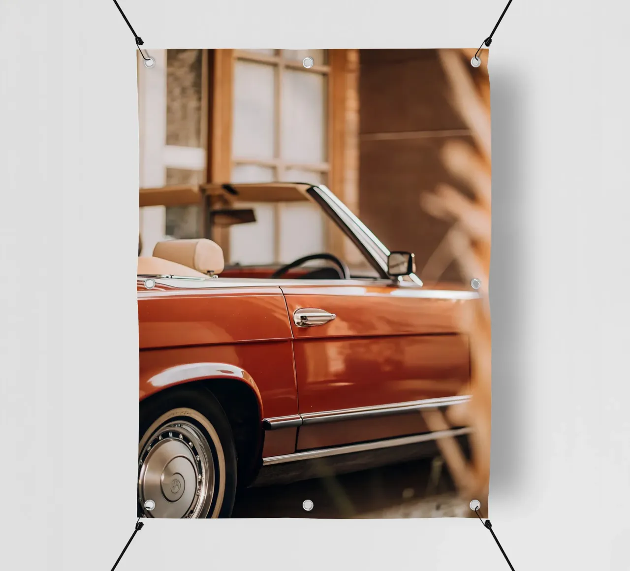 Auto d'epoca rossa telo in pvc da CAR EDITION
