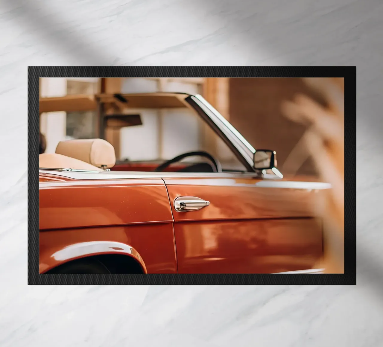 Roter Oldtimer Fußmatte von CAR EDITION