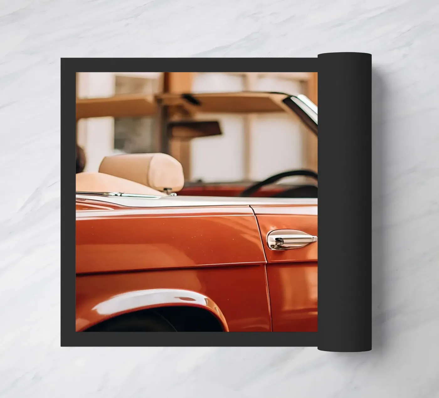 Red Classic Car doormat by CAR EDITION