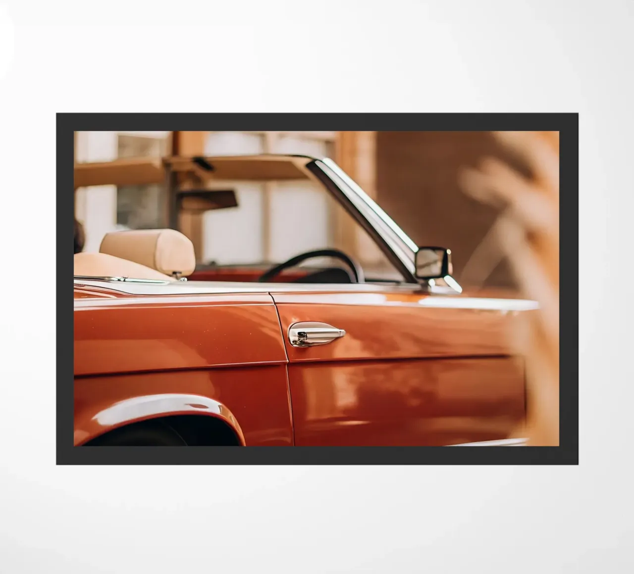 Roter Oldtimer Fußmatte von CAR EDITION