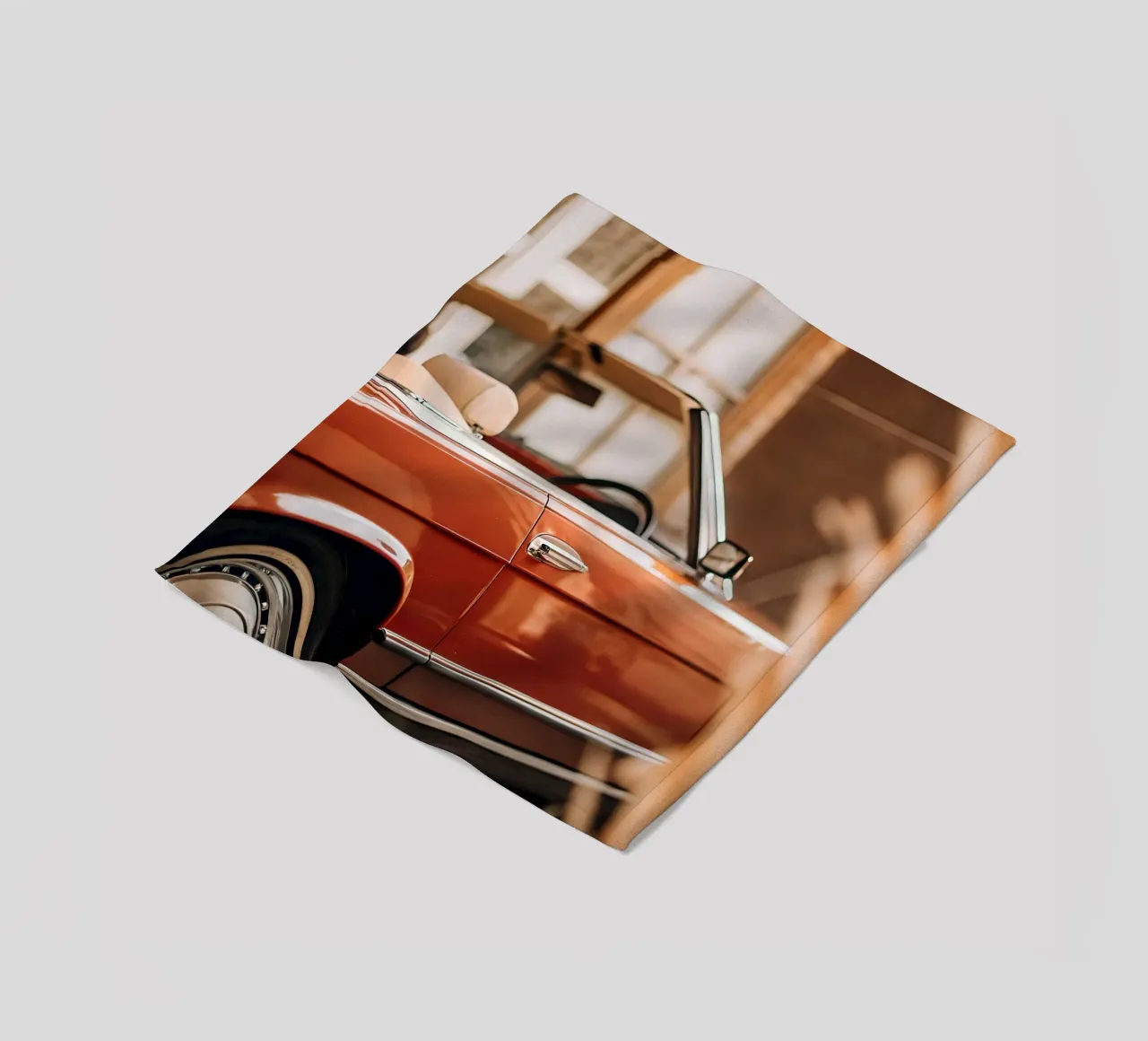 Roter Oldtimer Fleecedecke von CAR EDITION