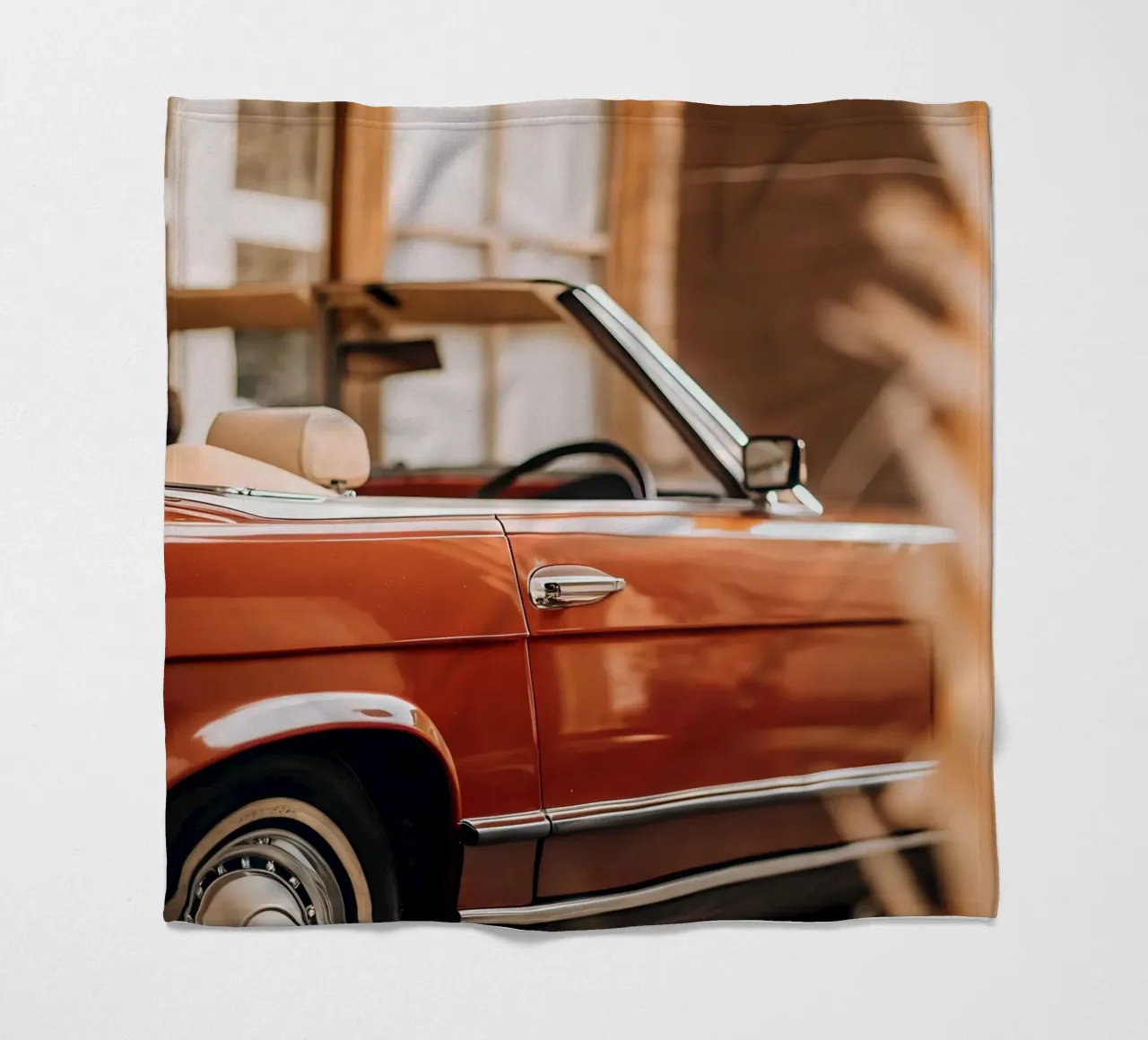 Roter Oldtimer Fleecedecke von CAR EDITION