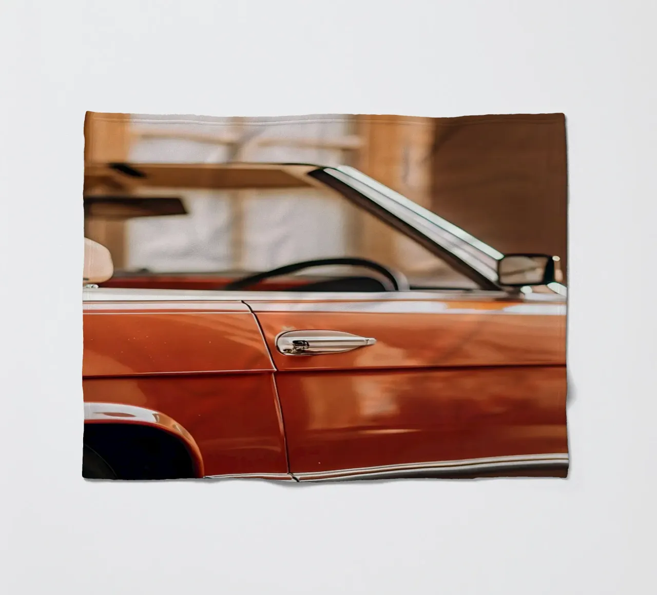 Roter Oldtimer Fleecedecke von CAR EDITION