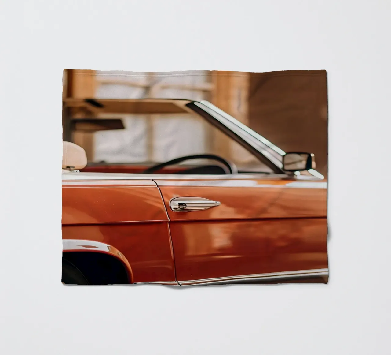 Roter Oldtimer Fleecedecke von CAR EDITION