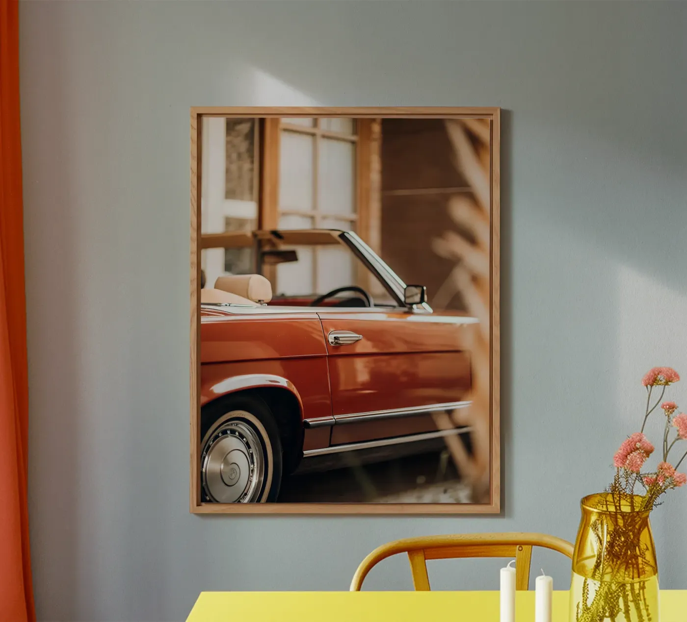 Roter Oldtimer Forex-Platte von CAR EDITION