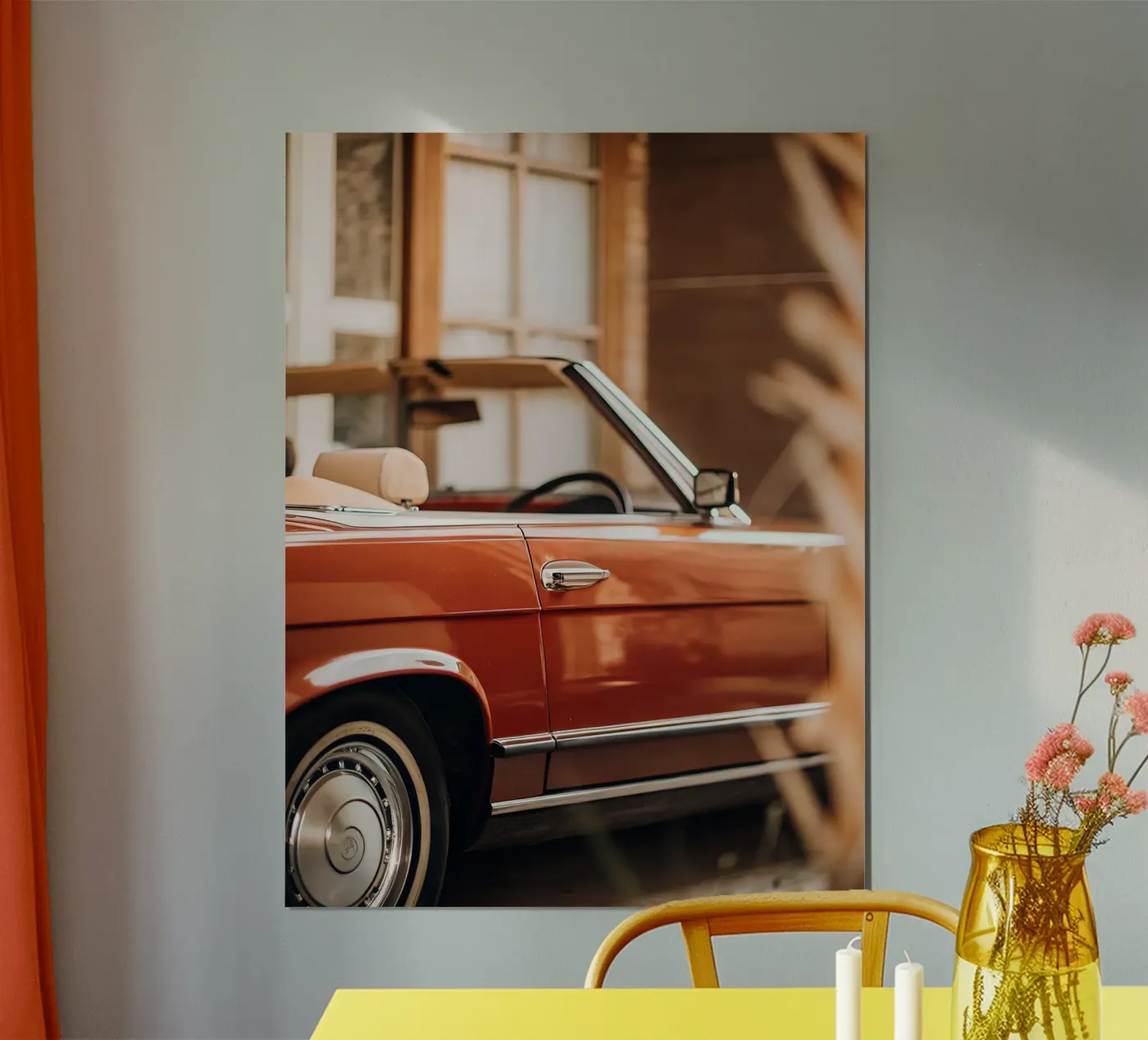 Red Classic Car Poster von CAR EDITION