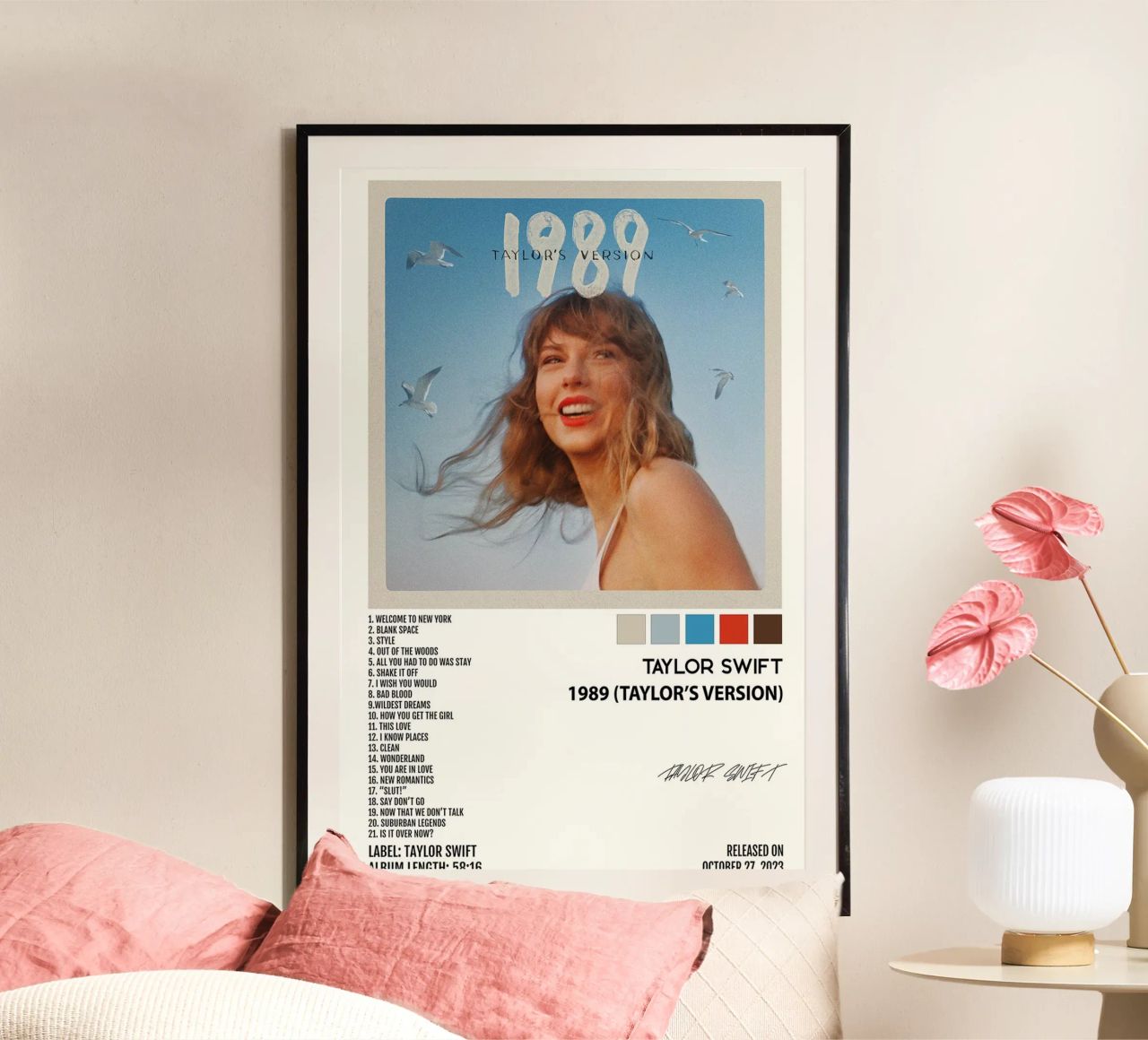 Taylor Swift 1898 Album Song List Poster von avissta