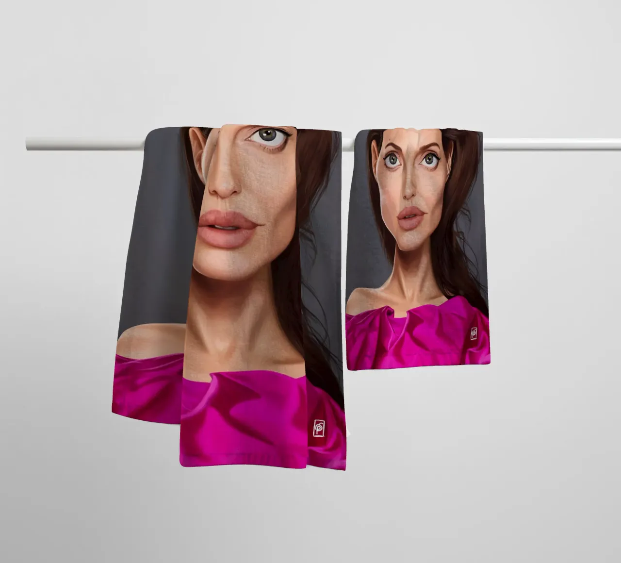 Angelina Jolie Handtuch von Rob Art | Illustration