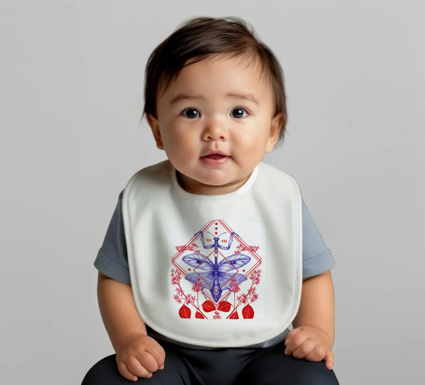 Evolution 3 baby bib by The White Deer