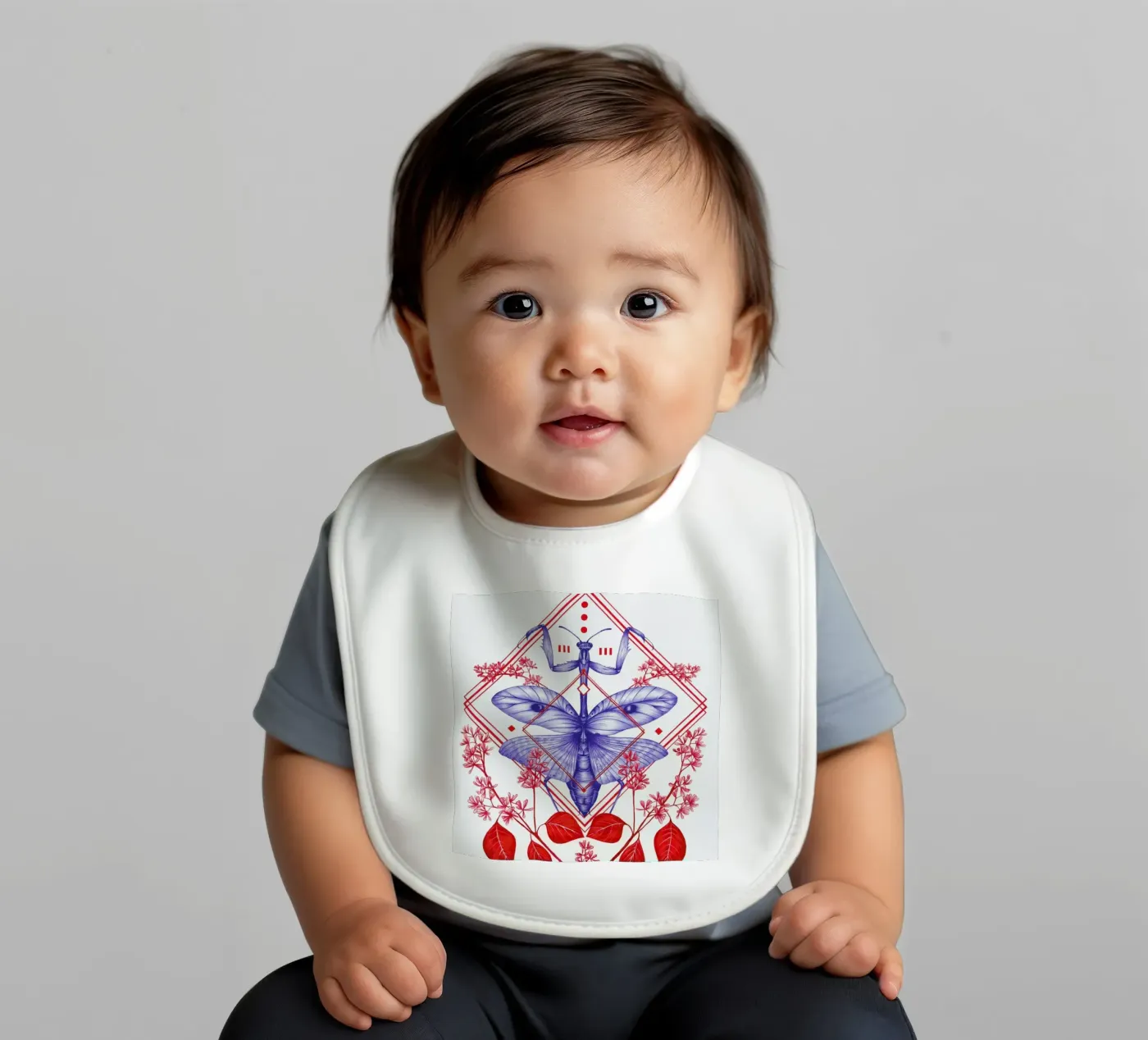 Evolution 3 baby bib by The White Deer