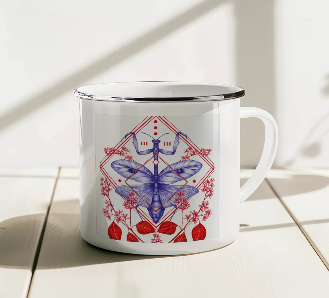 Evolution 3 enamel mug by The White Deer