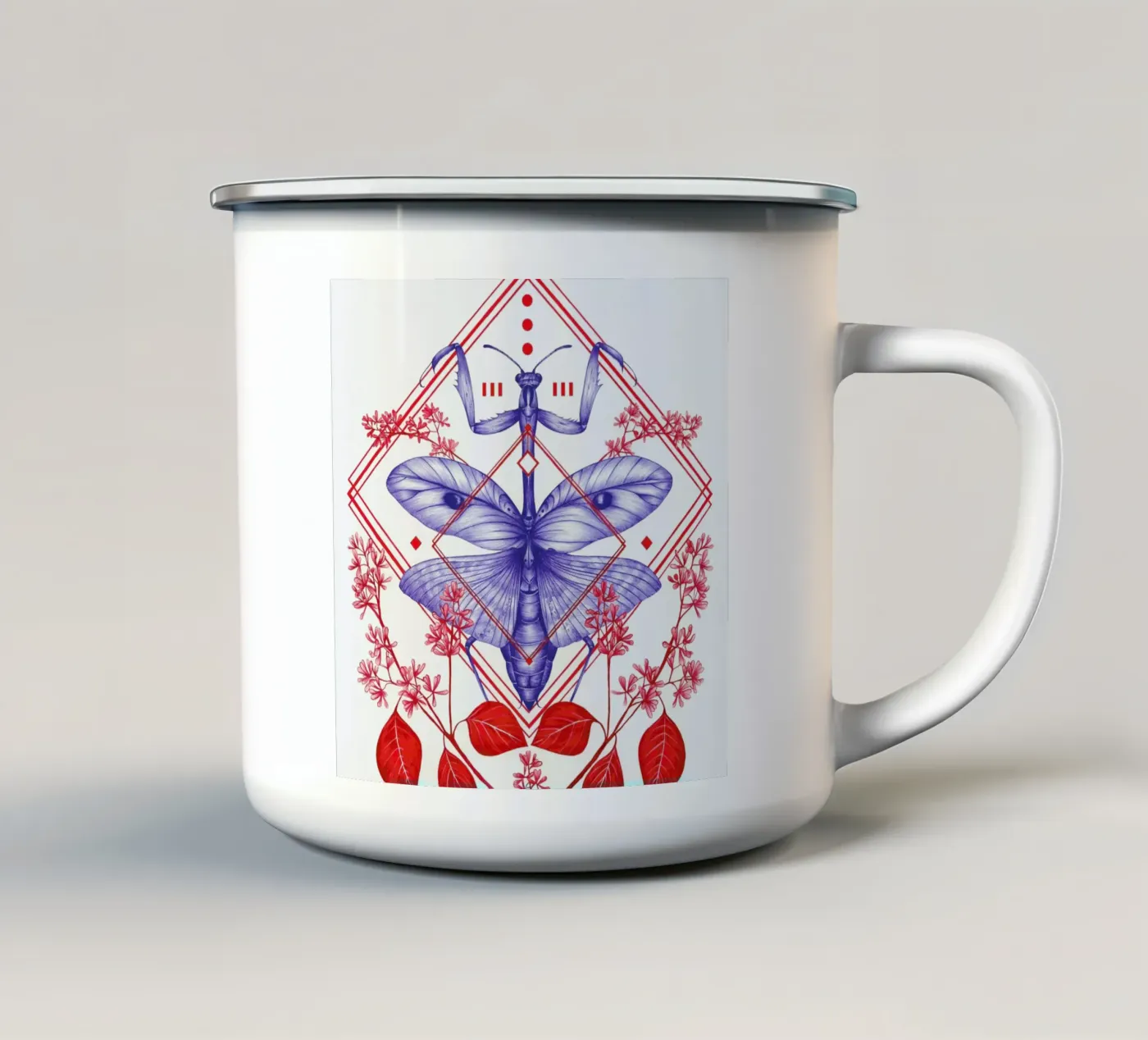 Evolution 3 enamel mug by The White Deer