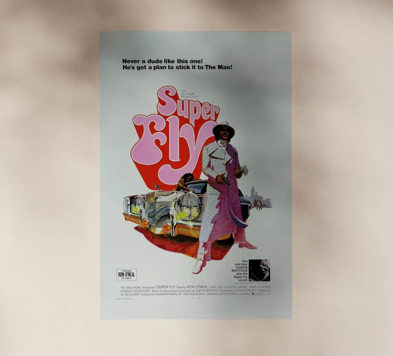‘Super Fly’ Retro Movie Poster pellicola backlit da Gallery Print and Art Limited