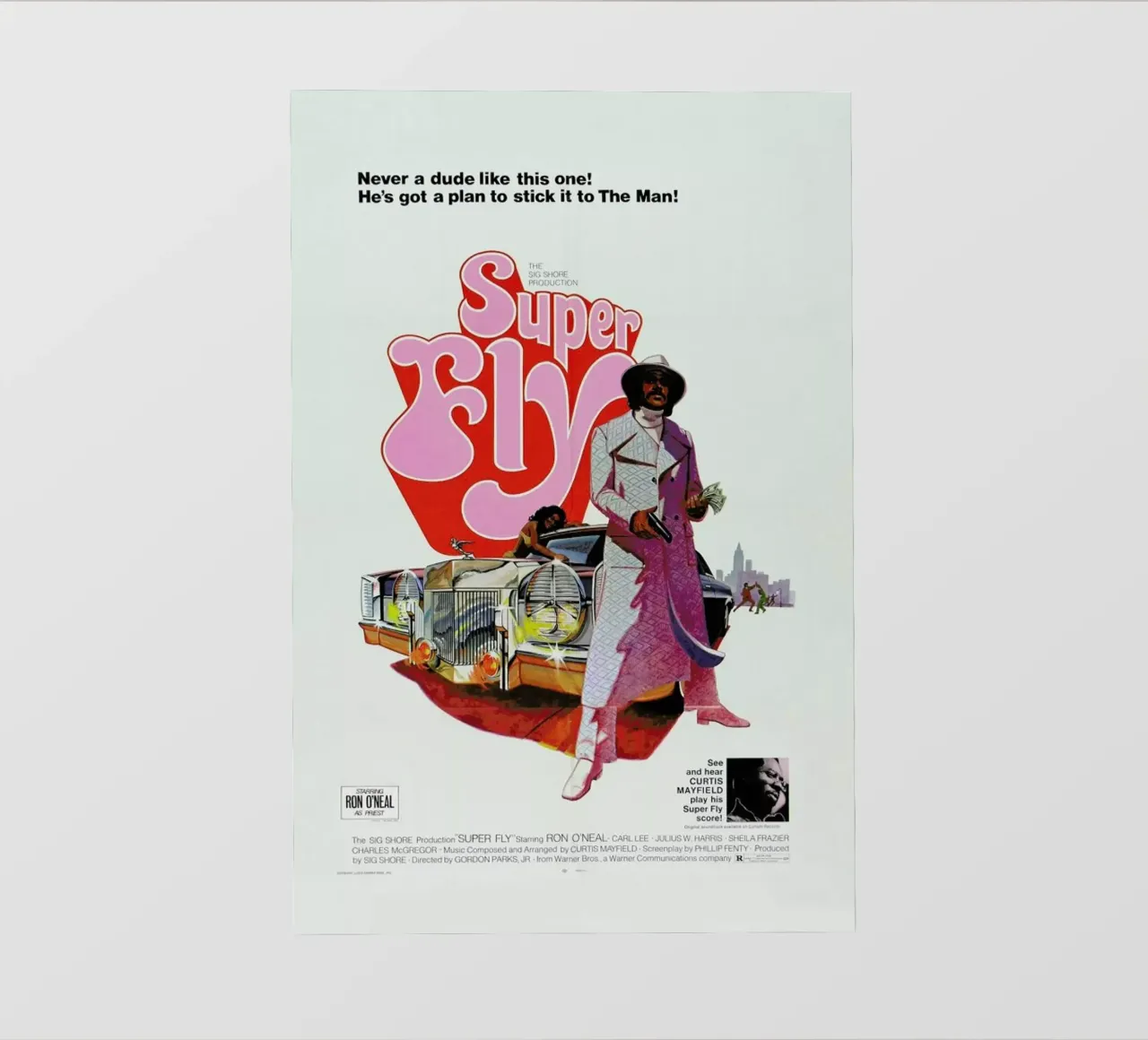 ‘Super Fly’ Retro Movie Poster pellicola backlit da Gallery Print and Art Limited