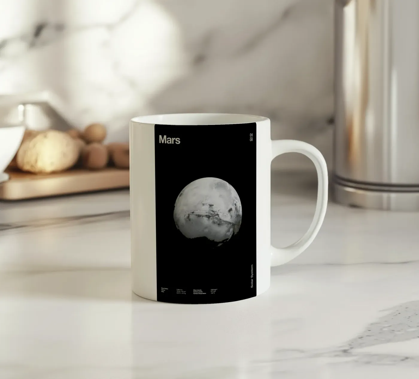 Mars tazza in ceramica da Florent Bodart