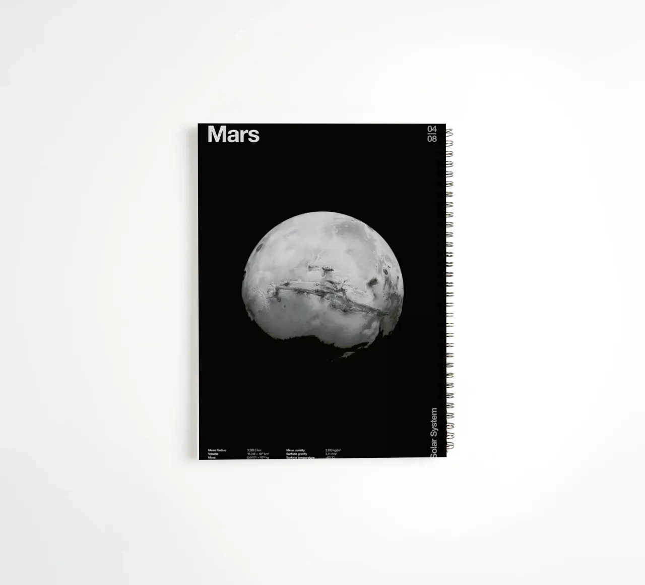 Mars spiral notebook by Florent Bodart