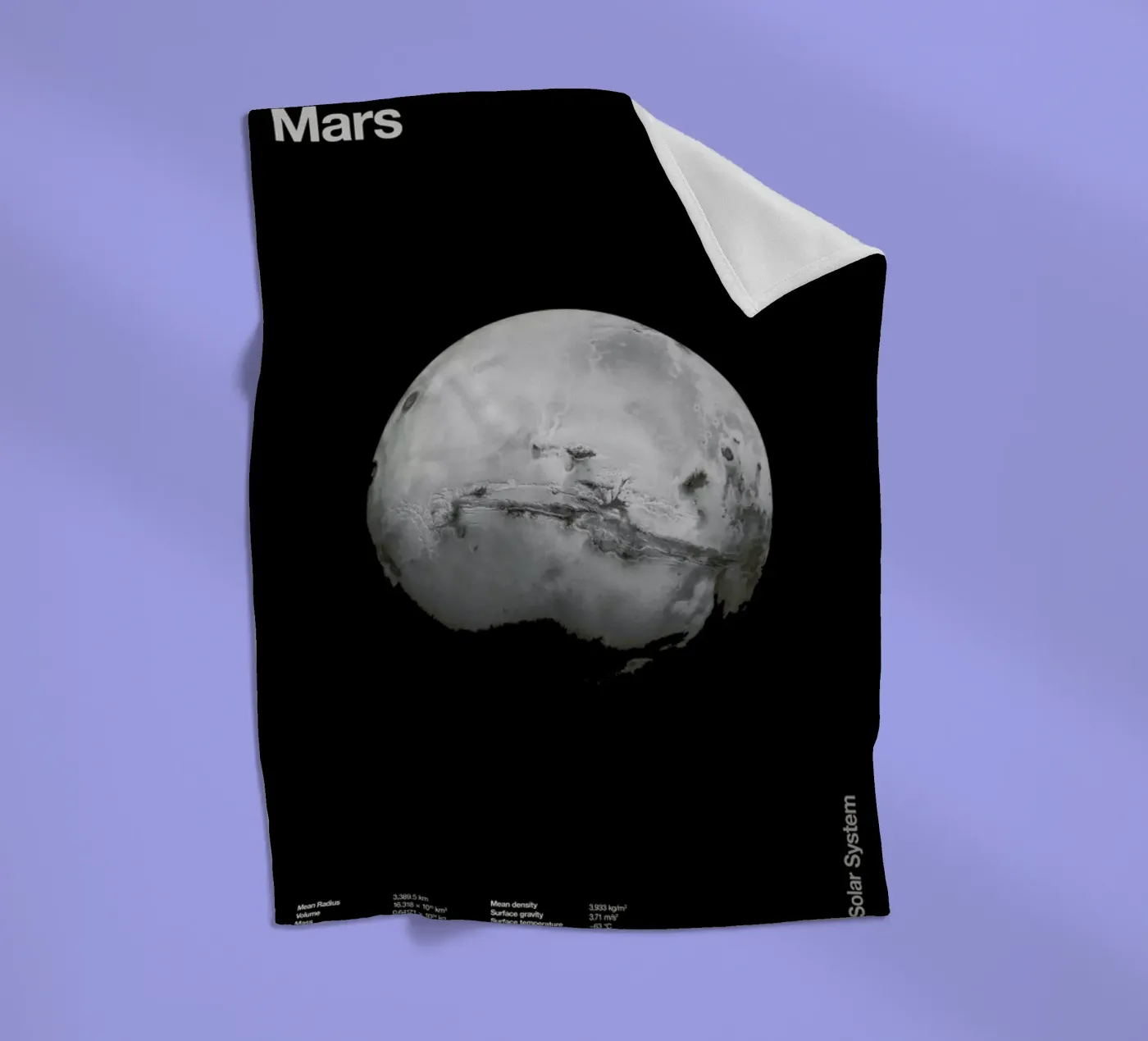 Mars fleece blanket by Florent Bodart