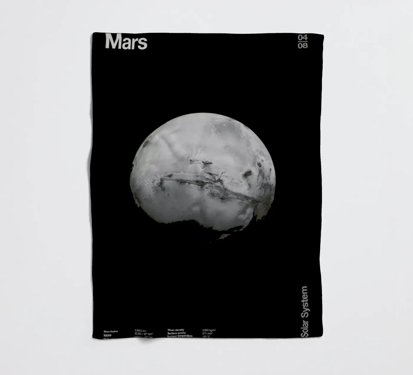 Mars fleece blanket by Florent Bodart