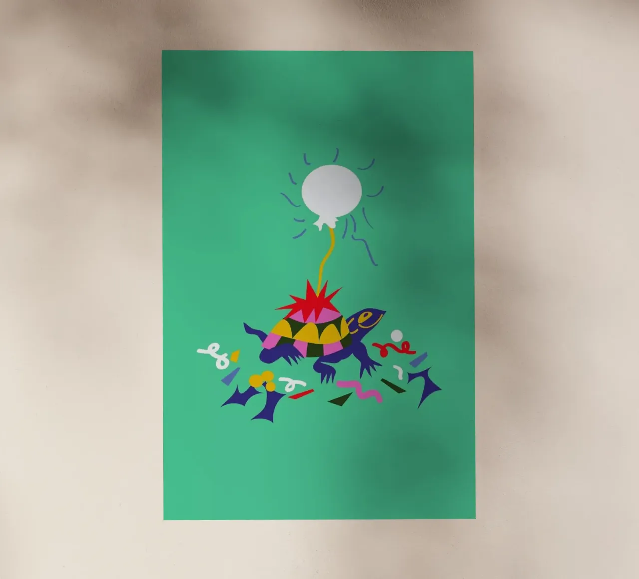 Party Turtle pellicola backlit da Mariery Young