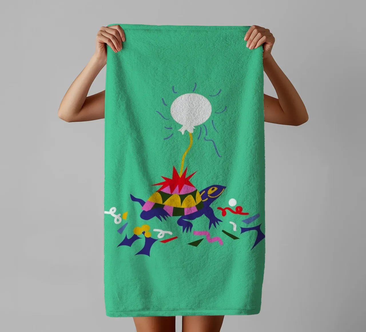 Party Turtle asciugamano da bagno da Mariery Young